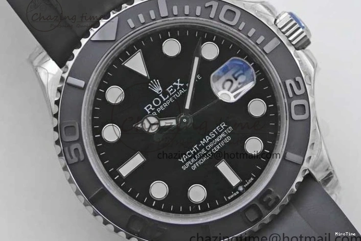 MiroTime 0328 Yacht-Master 42mm 226659 TWA 1:1 Best Edition 3D Black Ceramic Bezel on Oysterflex Strap VR Stretchable 2085